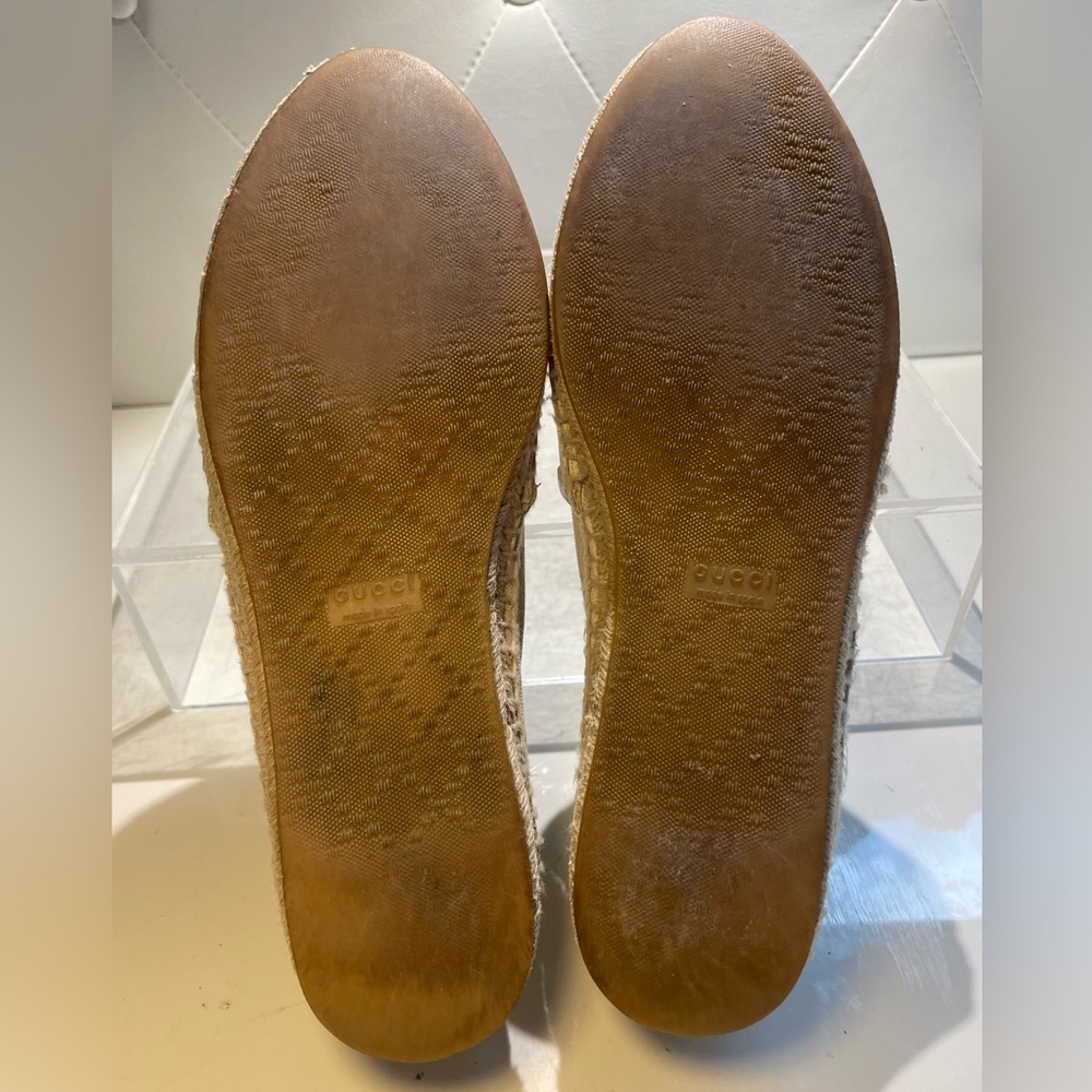 GUCCI espadrilles cream canvas sz 38 mdd in spain - Picture 14 of 16